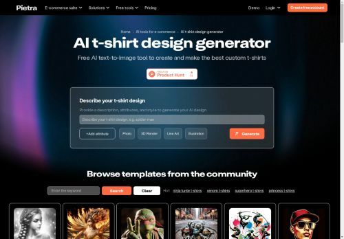AI t-shirt design generator AI t-shirt design generator