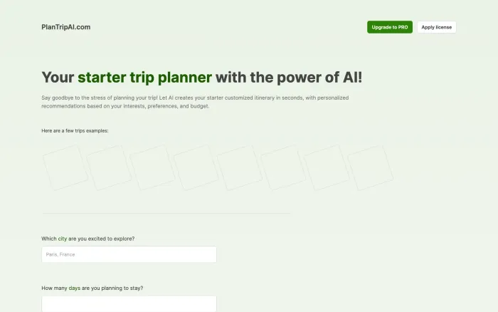 PlanTripAI PlanTripAI
