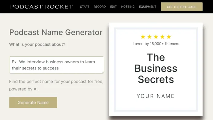 Podcast Name Generator Podcast Name Generator