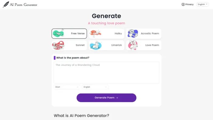 PoemGeneratorAI PoemGeneratorAI