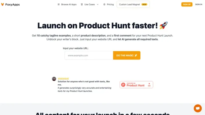 Product hunt launcher Product hunt launcher