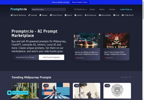 Promptrr.io - AI Prompt Marketplace Promptrr.io - AI Prompt Marketplace