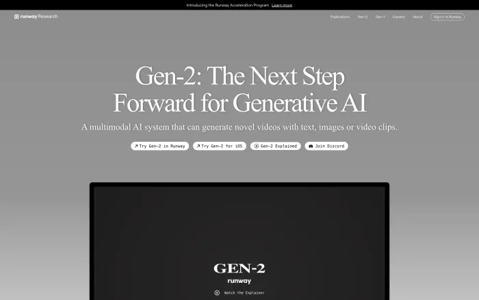 Runway Gen-2 Runway Gen-2