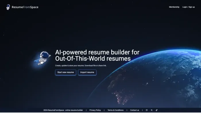 ResumeFromSpace ResumeFromSpace