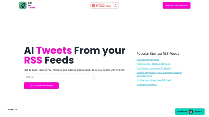 RSS to Tweet RSS to Tweet