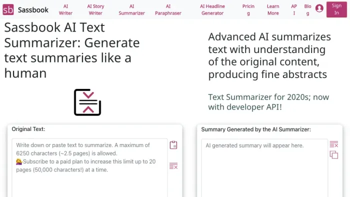 Sassbook AI Summarizer Sassbook AI Summarizer