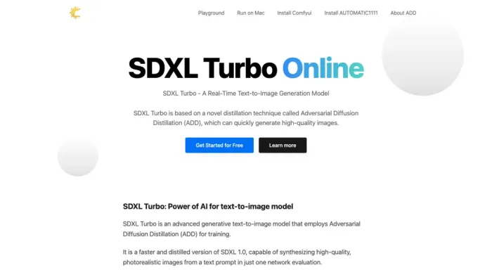 SDXL TURBO ONLINE SDXL TURBO ONLINE