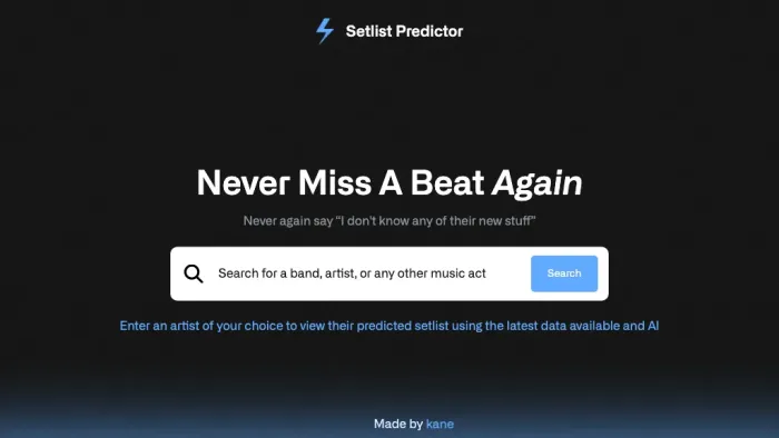 Setlist Predictor Setlist Predictor