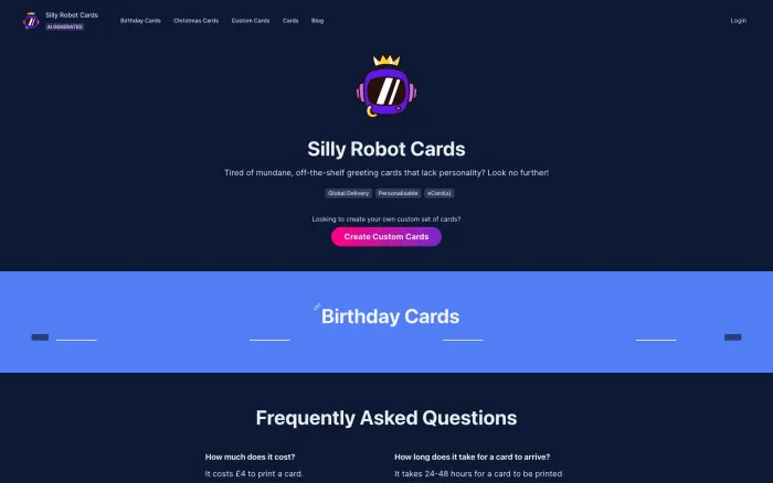 Silly Robot Cards Silly Robot Cards