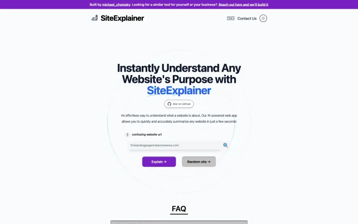 SiteExplainer SiteExplainer