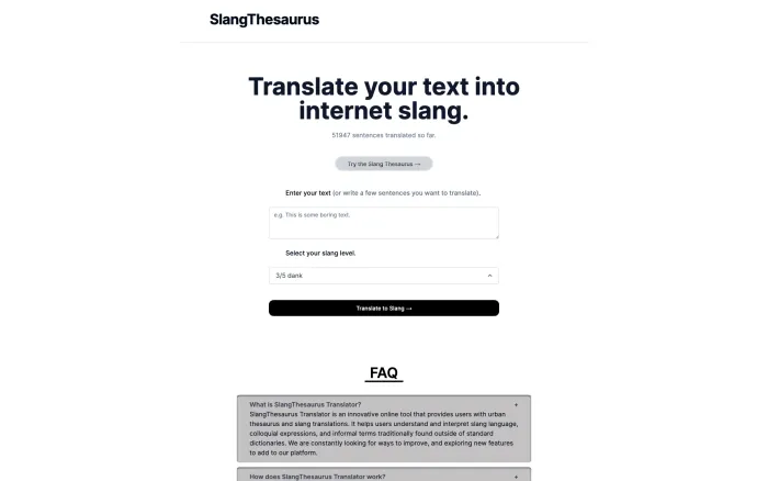 Slang Translator Slang Translator