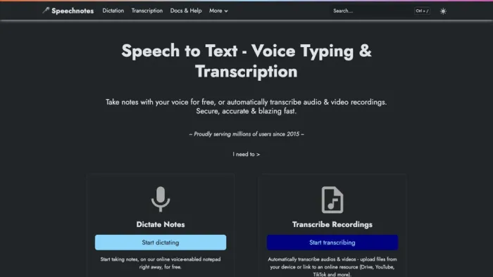 Speechnotes Speechnotes