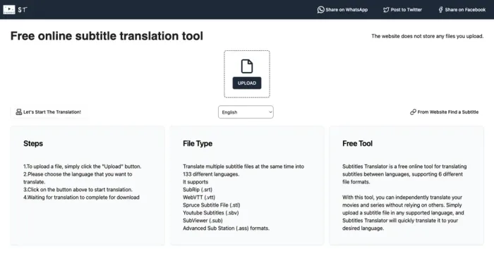 Subtitle Translation Tool Subtitle Translation Tool