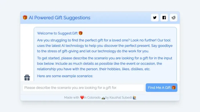 Suggest Gift Suggest Gift