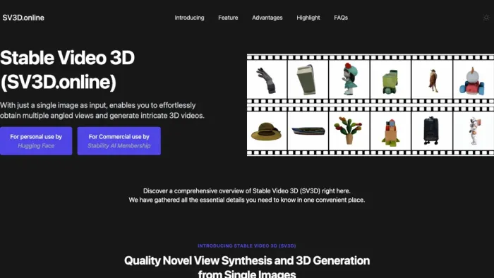SV3D Online SV3D Online