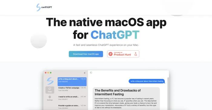 swiftGPT swiftGPT