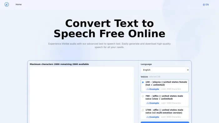 TexttoSpeech.im TexttoSpeech.im