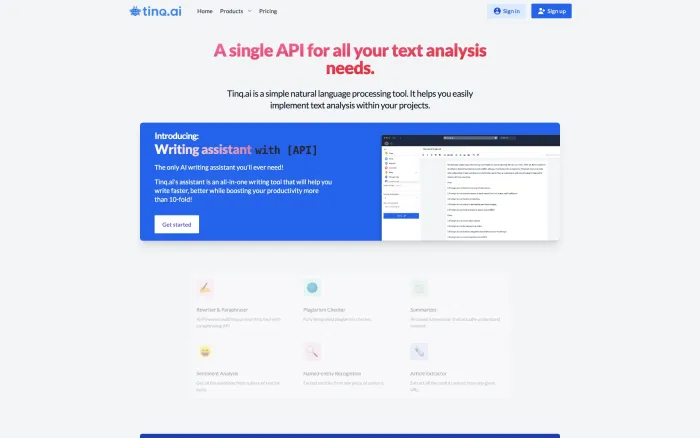 Tinq.ai – NLP API Tinq.ai – NLP API
