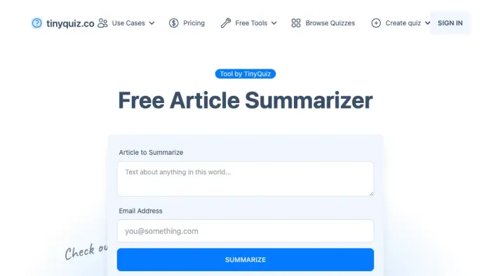 Tinyquiz Tinyquiz