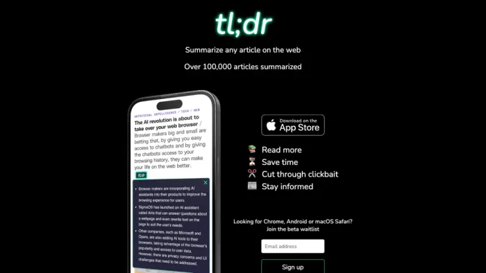 tl;dr AI Summarizer tl;dr AI Summarizer