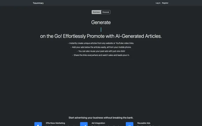 Tosummary Tosummary