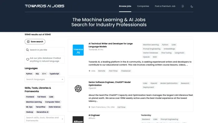 Towards AI Jobs Towards AI Jobs