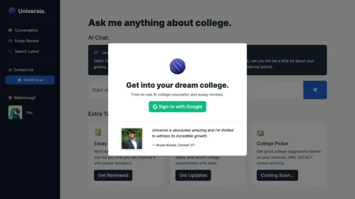 Universis for Admissions Universis for Admissions