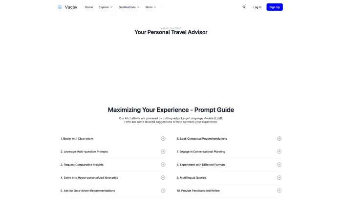 Vacation & Travel Chat (GPT) Vacation & Travel Chat (GPT)