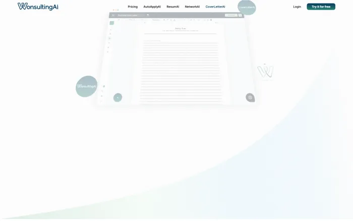 CoverletterAI by Wonsulting CoverletterAI by Wonsulting