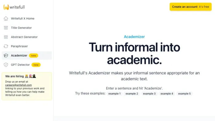 Writefull Academizer Writefull Academizer