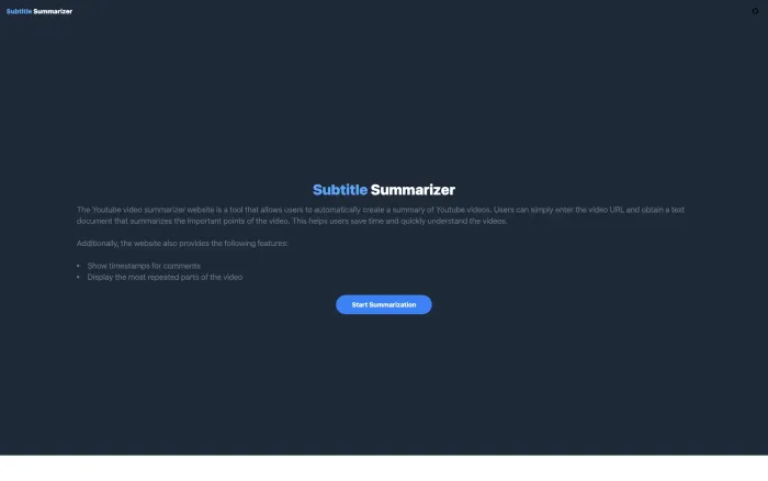 YouTube Summarizer YouTube Summarizer
