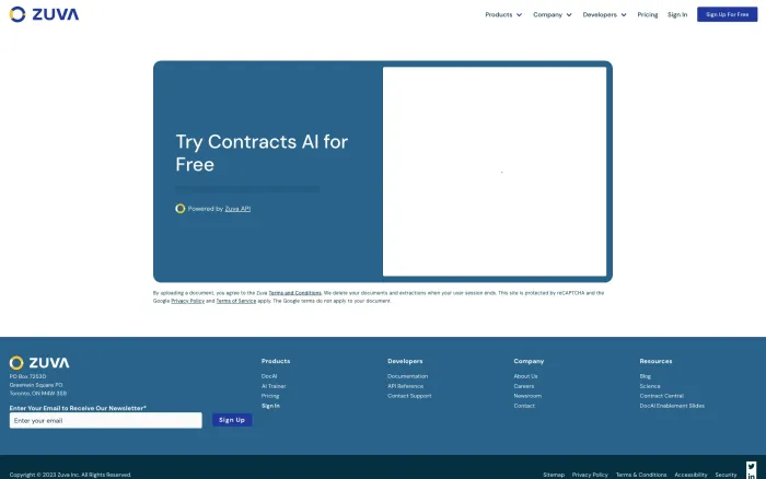 Zuva Contracts AI Zuva Contracts AI